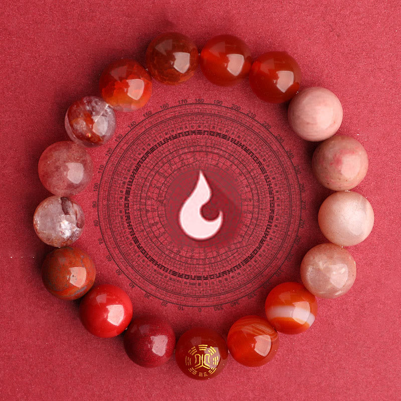 Buddha Stones Vijf Elementen Diverse Agaat Balans Geluk Armband - image 35