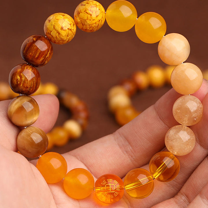 Buddha Stones Vijf Elementen Diverse Agaat Balans Geluk Armband - image 49