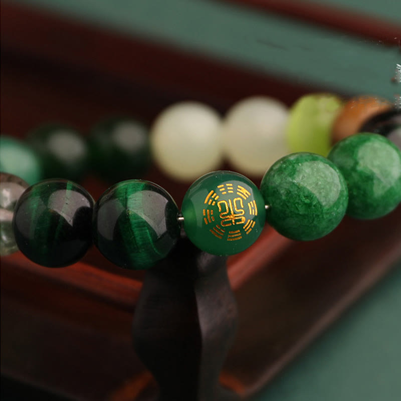 Buddha Stones Vijf Elementen Diverse Agaat Balans Geluk Armband - image 16