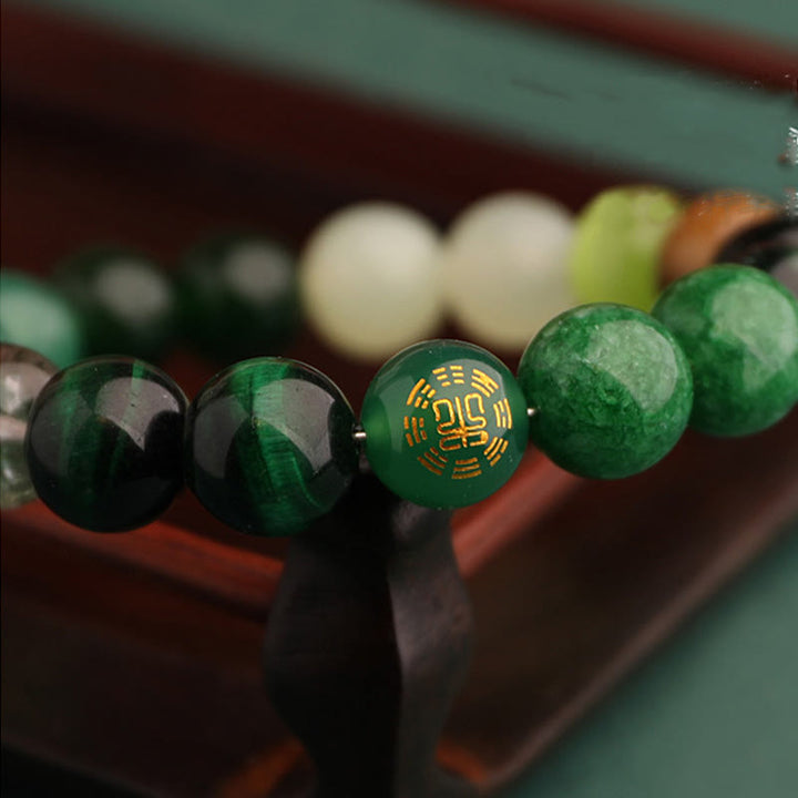 Buddha Stones Vijf Elementen Diverse Agaat Balans Geluk Armband - image 16