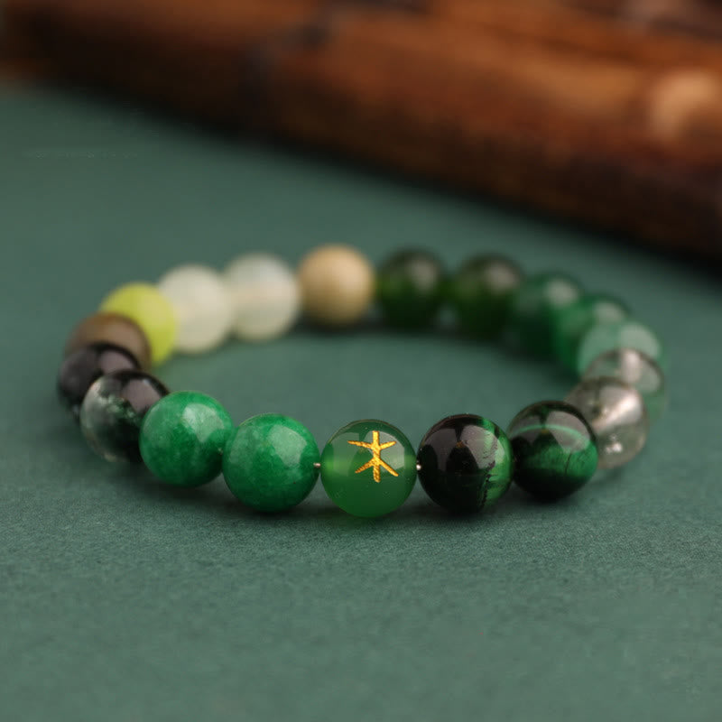 Buddha Stones Vijf Elementen Diverse Agaat Balans Geluk Armband - image 17