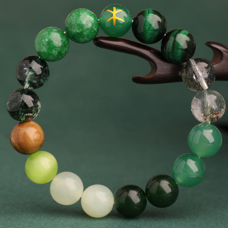 Buddha Stones Vijf Elementen Diverse Agaat Balans Geluk Armband - image 15