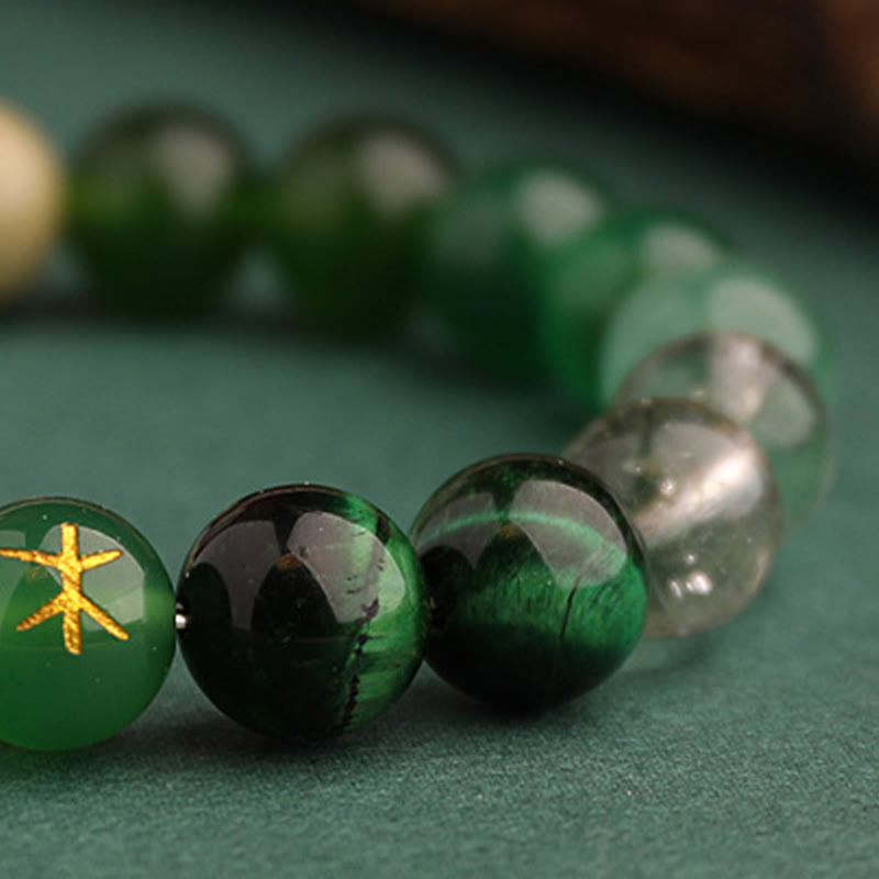 Buddha Stones Vijf Elementen Diverse Agaat Balans Geluk Armband - image 18