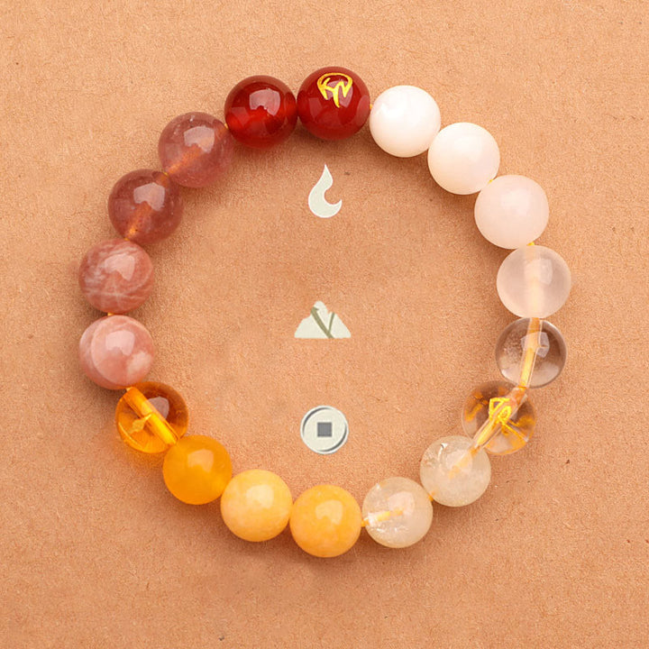 Buddha Stones Vijf Elementen Diverse Agaat Kristal Zonnesteen Armband - image 3