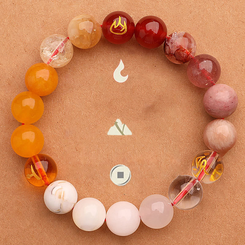 Buddha Stones Vijf Elementen Diverse Agaat Kristal Zonnesteen Armband - image 1