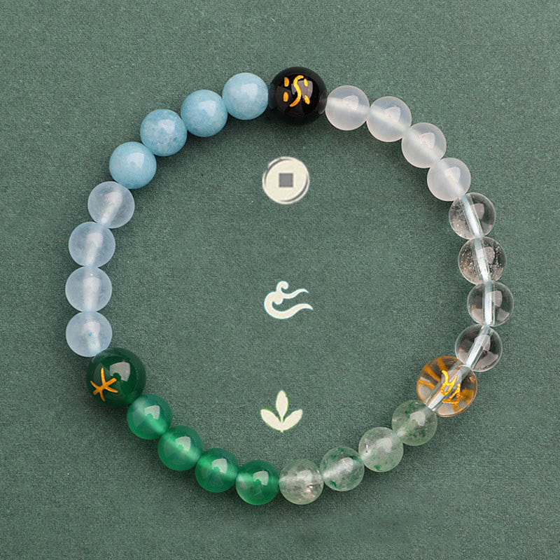 Buddha Stones Vijf Elementen Diverse Agaat Kristal Zonnesteen Armband - image 26