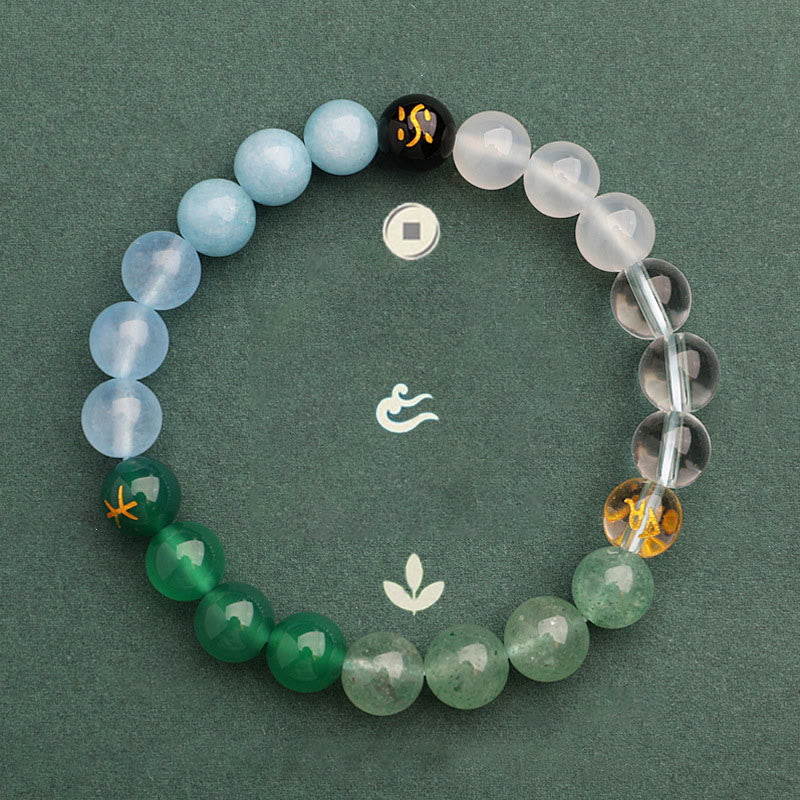 Buddha Stones Vijf Elementen Diverse Agaat Kristal Zonnesteen Armband - image 24
