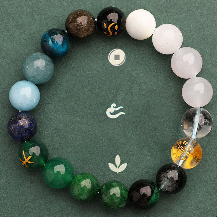 Buddha Stones Vijf Elementen Diverse Agaat Kristal Zonnesteen Armband - image 20