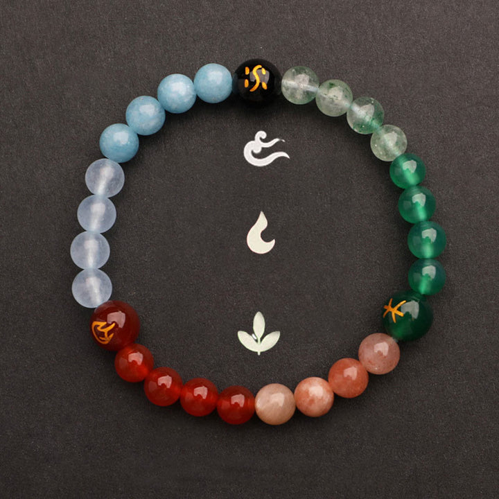 Buddha Stones Vijf Elementen Diverse Agaat Kristal Zonnesteen Armband - image 36
