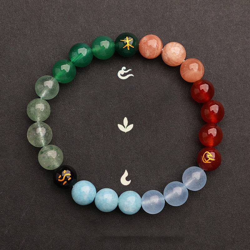 Buddha Stones Vijf Elementen Diverse Agaat Kristal Zonnesteen Armband - image 34