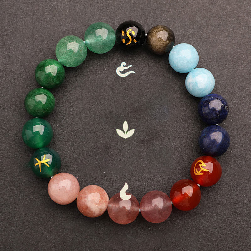 Buddha Stones Vijf Elementen Diverse Agaat Kristal Zonnesteen Armband - image 32