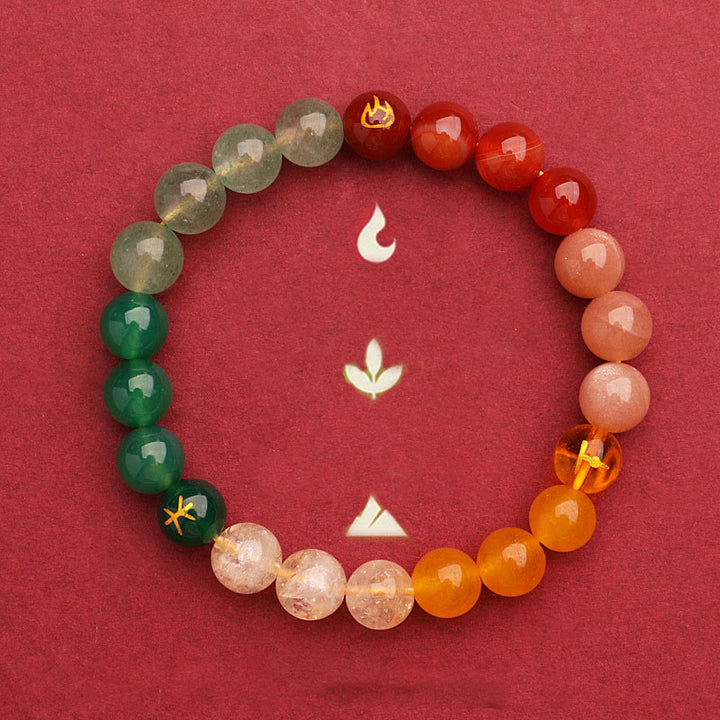 Buddha Stones Vijf Elementen Diverse Agaat Kristal Zonnesteen Armband - image 43