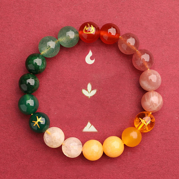 Buddha Stones Vijf Elementen Diverse Agaat Kristal Zonnesteen Armband - image 41
