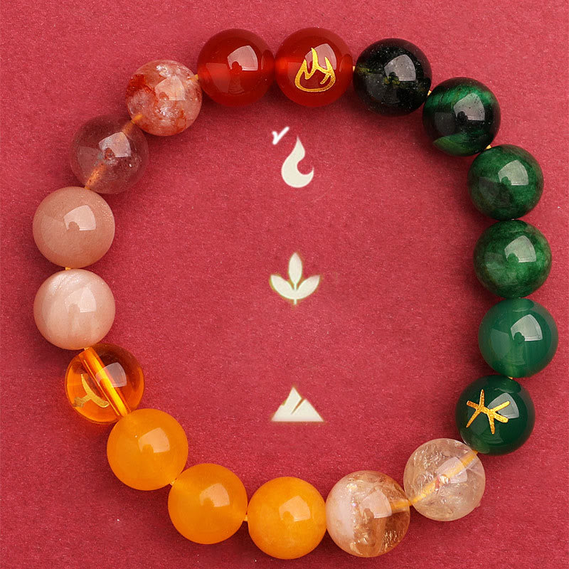 Buddha Stones Vijf Elementen Diverse Agaat Kristal Zonnesteen Armband - image 39