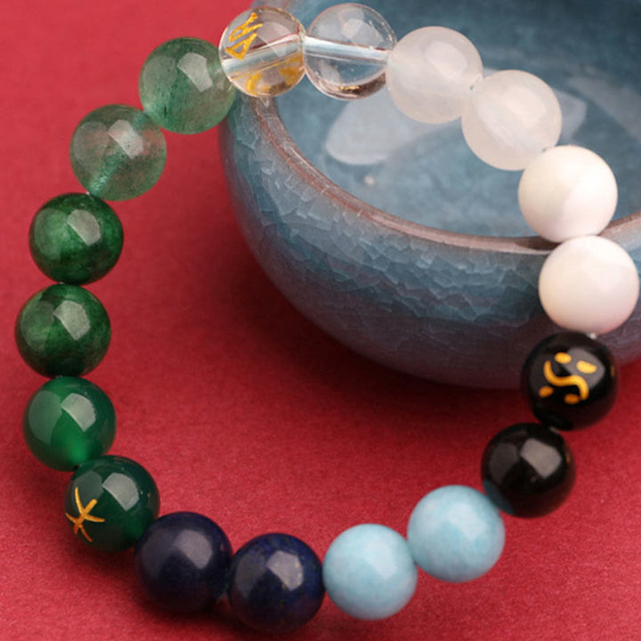 Buddha Stones Vijf Elementen Diverse Agaat Kristal Zonnesteen Armband - image 27