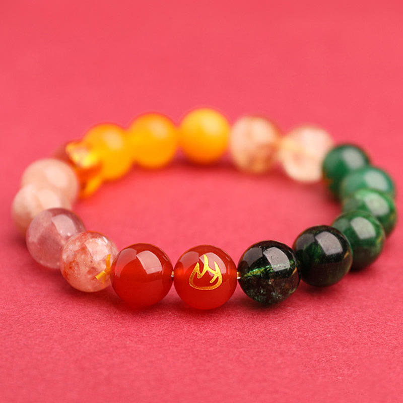 Buddha Stones Vijf Elementen Diverse Agaat Kristal Zonnesteen Armband - image 49