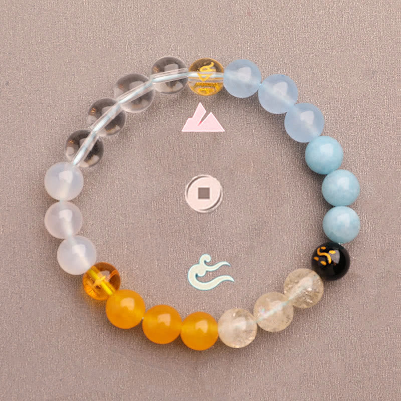 Buddha Stones Vijf Elementen Diverse Agaat Kristal Groene Aardbeikwarts Zonnesteen Armband - image 19