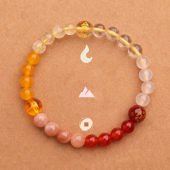 Buddha Stones Vijf Elementen Diverse Agaat Kristal Groene Aardbeikwarts Zonnesteen Armband - image 25