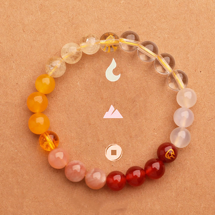 Buddha Stones Vijf Elementen Diverse Agaat Kristal Groene Aardbeikwarts Zonnesteen Armband - image 27