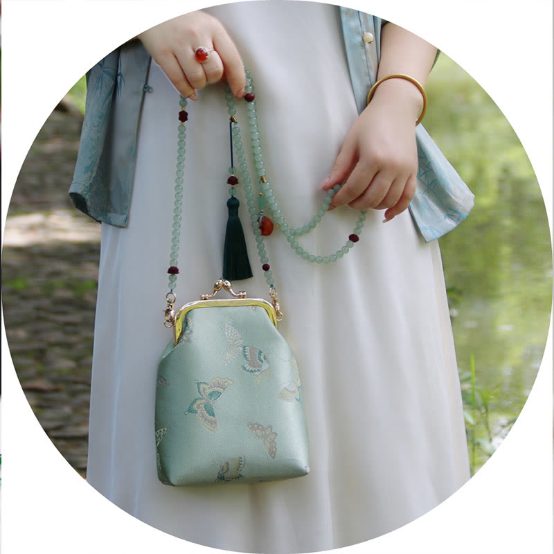 Buddha Stones Retro Chinese schoudertas met parelketting en Schoudertas (crossbody) - image 5