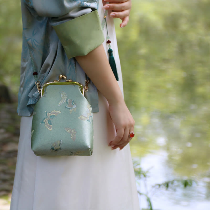 Buddha Stones Retro Chinese schoudertas met parelketting en Schoudertas (crossbody) - image 4