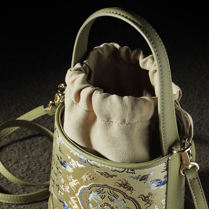 Buddha Stones Retro Crane Deer Song Brocade Schoudertas (crossbody) Handtassen - image 17
