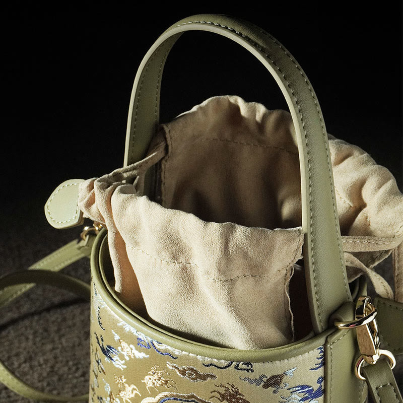 Buddha Stones Retro Crane Deer Song Brocade Schoudertas (crossbody) Handtassen - image 18