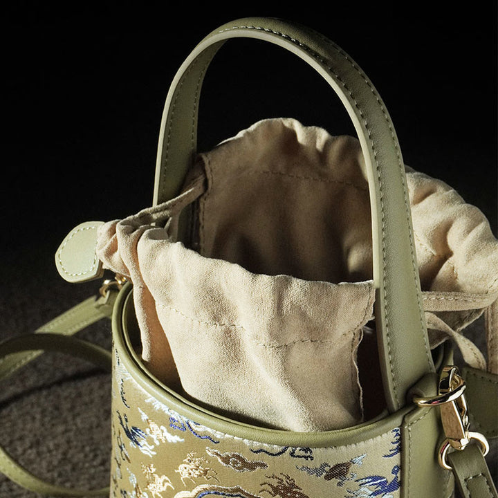 Buddha Stones Retro Crane Deer Song Brocade Schoudertas (crossbody) Handtassen - image 18