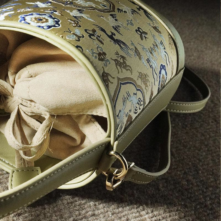Buddha Stones Retro Crane Deer Song Brocade Schoudertas (crossbody) Handtassen - image 14