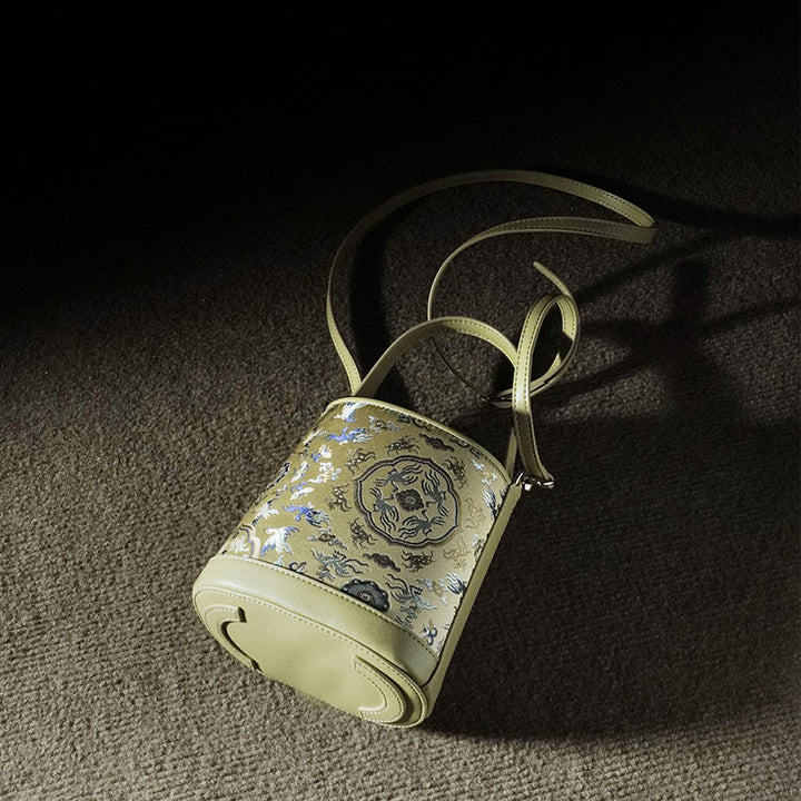 Buddha Stones Retro Crane Deer Song Brocade Schoudertas (crossbody) Handtassen - image 7