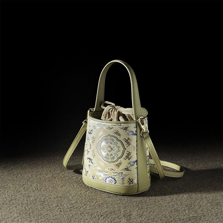 Buddha Stones Retro Crane Deer Song Brocade Schoudertas (crossbody) Handtassen - image 2