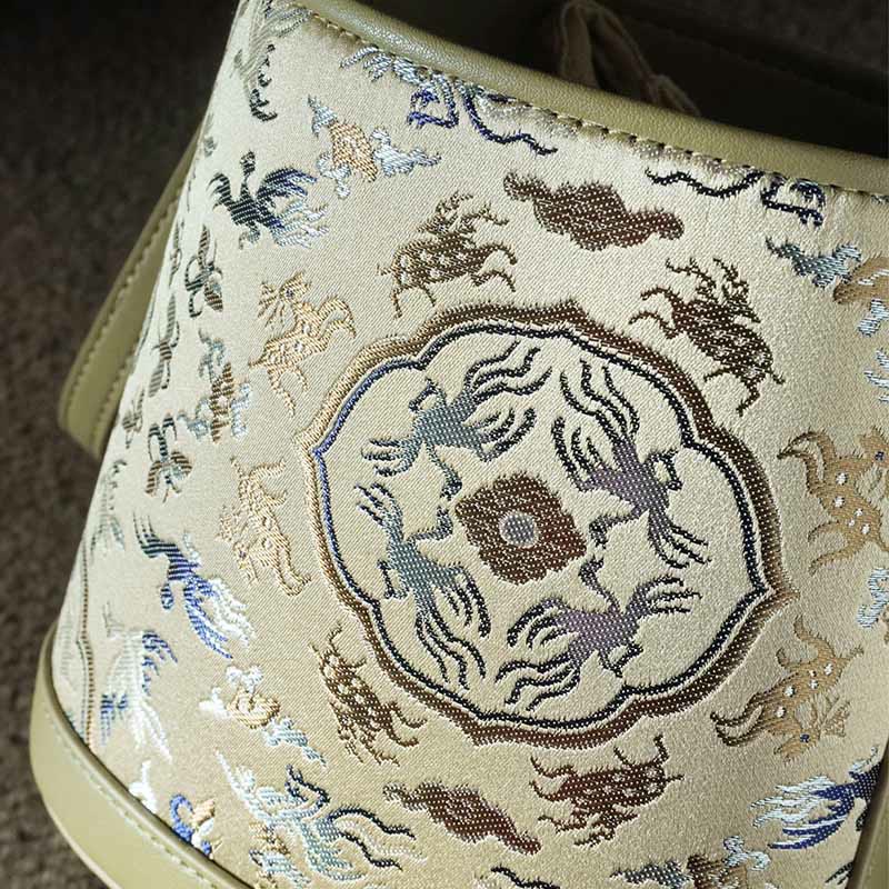 Buddha Stones Retro Crane Deer Song Brocade Schoudertas (crossbody) Handtassen - image 11