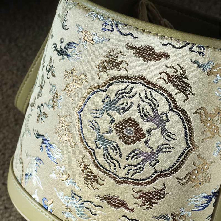 Buddha Stones Retro Crane Deer Song Brocade Schoudertas (crossbody) Handtassen - image 11