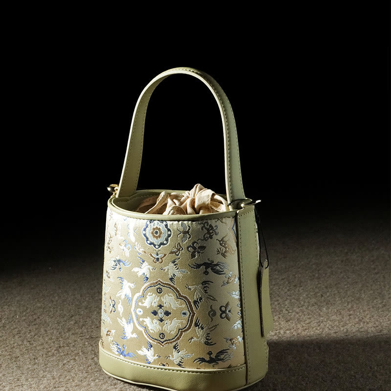 Buddha Stones Retro Crane Deer Song Brocade Schoudertas (crossbody) Handtassen - image 4