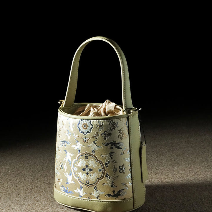 Buddha Stones Retro Crane Deer Song Brocade Schoudertas (crossbody) Handtassen - image 4