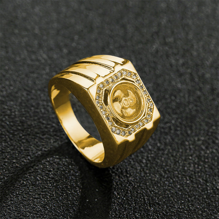 Buddha Stones Verguld koperen messing windmolen Ring - image 2