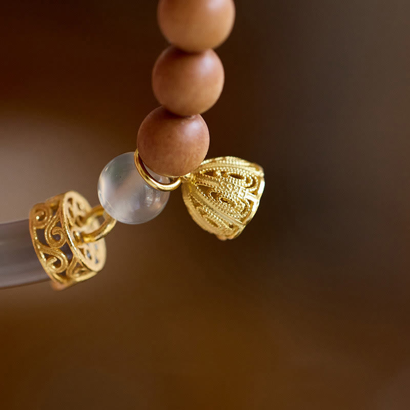 Buddha Stones Sandelhoutkleurige agaat Bangle-armband Mouwboord - image 11