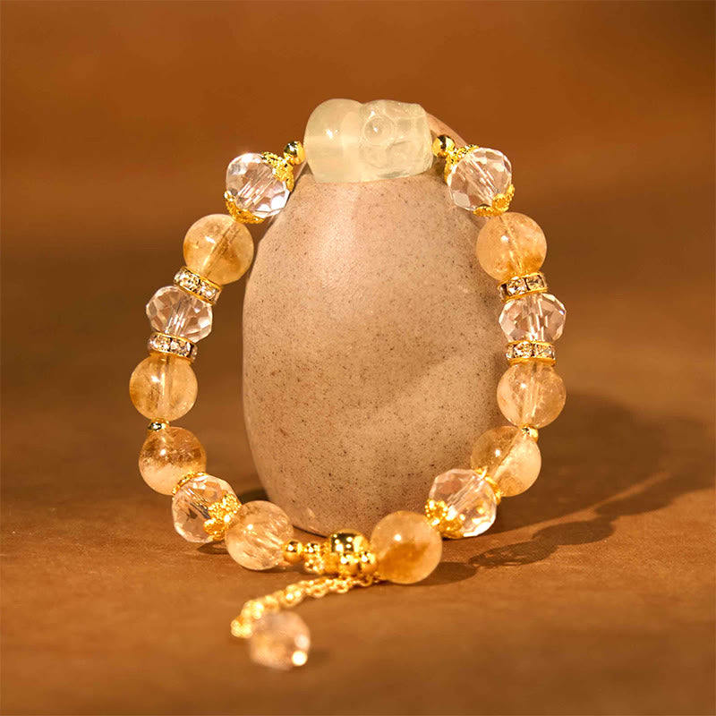 Buddha Stones Natuurlijke citrien PiXiu Armband - Citrien (Polsomtrek: 17-18 cm) - image 0