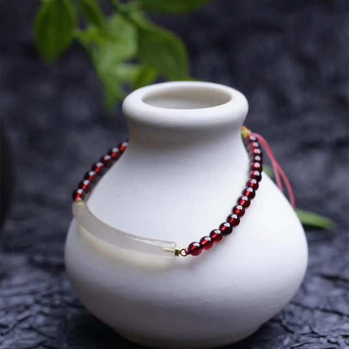 Buddha Stones Granaatgrijze agaat Mouwboord (halve Bangle-armband) - image 2