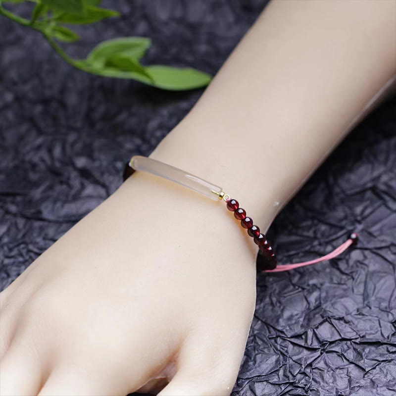 Buddha Stones Granaatgrijze agaat Mouwboord (halve Bangle-armband) - image 3