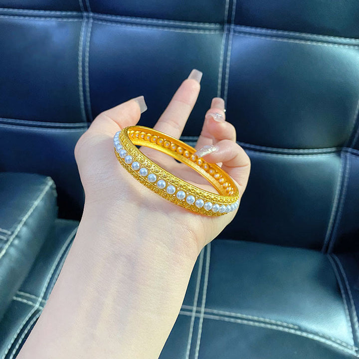 Buddha Stones Koperen parel helende Mouwboord (halve Bangle-armband) - image 15