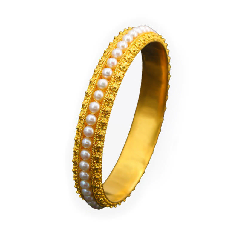 Buddha Stones Koperen parel helende Mouwboord (halve Bangle-armband) - image 20