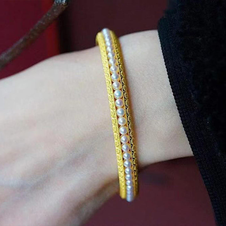 Buddha Stones Koperen parel helende Mouwboord (halve Bangle-armband) - image 13