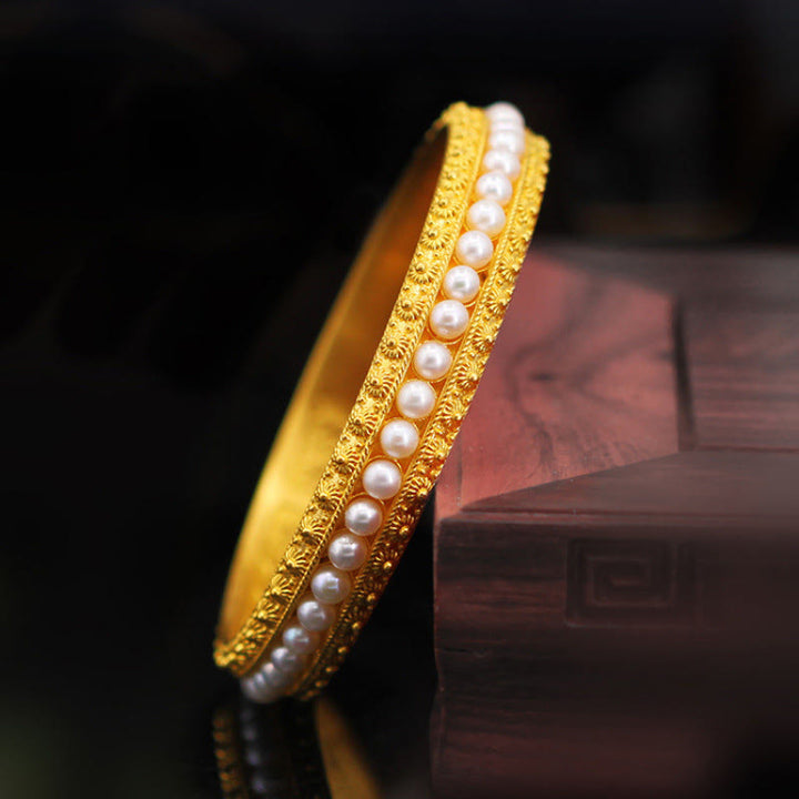Buddha Stones Koperen parel helende Mouwboord (halve Bangle-armband) - image 2