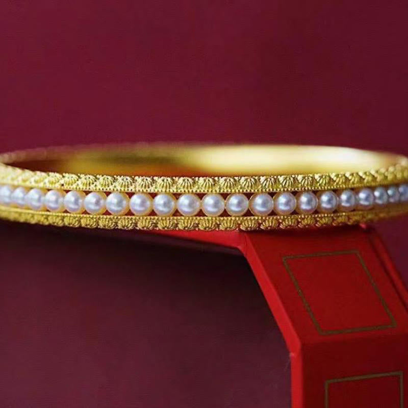 Buddha Stones Koperen parel helende Mouwboord (halve Bangle-armband) - image 4