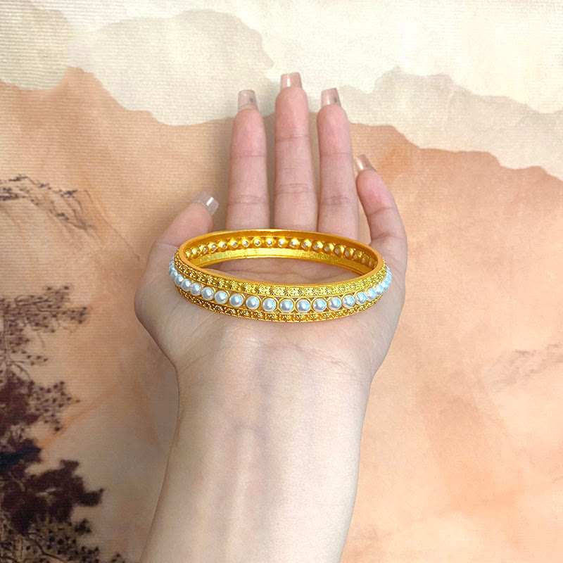 Buddha Stones Koperen parel helende Mouwboord (halve Bangle-armband) - image 18