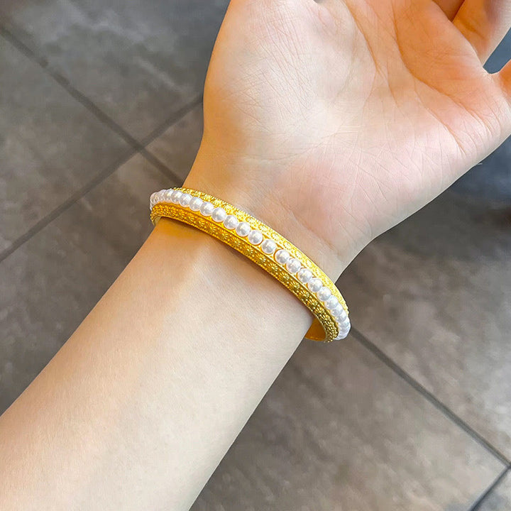Buddha Stones Koperen parel helende Mouwboord (halve Bangle-armband) - image 19
