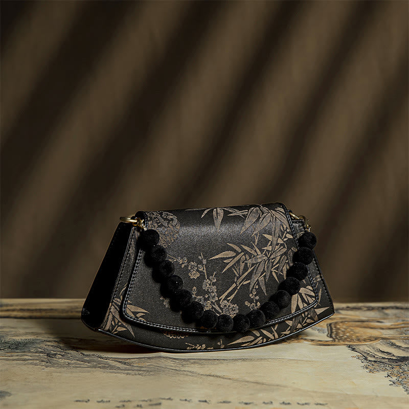 Buddha Stones Pruimkleurige bamboe kralenketting Xiangyunsha zijden Schoudertas (crossbody) Schoudertas - image 2