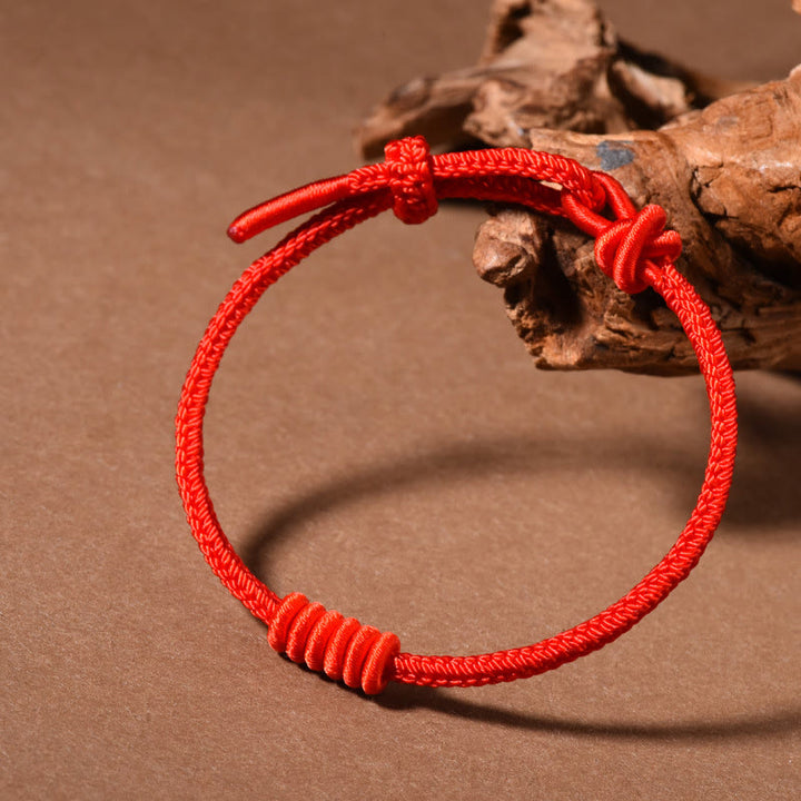 Buddha Stones Rode koordarmband met Armband strengen - Rood koord (Polsomtrek: 15-25 cm) - image 10