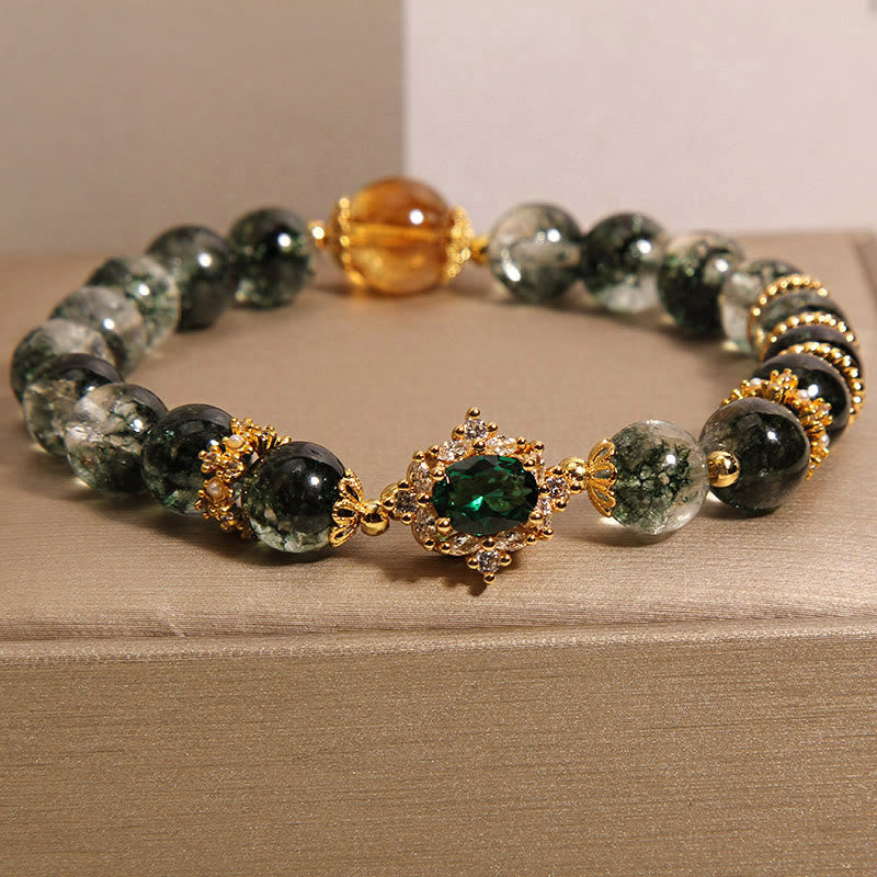 Buddha Stones Groene Phantom Armband met groene kristallen - Groene Phantom Groene Kristal Citrien (Polsomtrek: 14-16 cm) - image 0